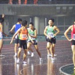 4×400mR予選　3走木津から4走高木勇人へバトンパス